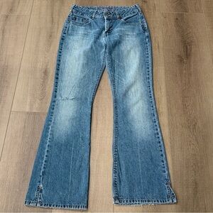 True Vintage Silver Jeans Women 28x31 Bootcut Distressed Canada Made Thin Denim